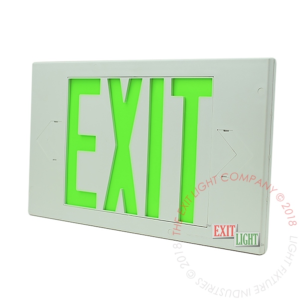 Exit Sign Electroluminescent Green [LECG] Light Fixture Industries